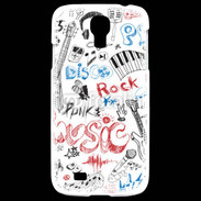 Coque Samsung Galaxy S4 Eléments de musique en dessin