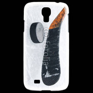 Coque Samsung Galaxy S4 Crosse et palet de Hockey sur glace