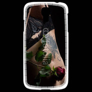 Coque Samsung Galaxy S4 Lingerie et rose rouge