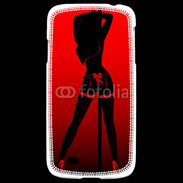 Coque Samsung Galaxy S4 Pole danseuse noir et rouge