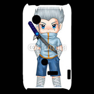 Coque Sony Xperia Typo Chibi style illustration of a superhero 2