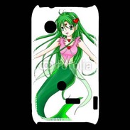 Coque Sony Xperia Typo Fille manga verte
