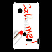 Coque Sony Xperia Typo Call me en rouge à lèvres