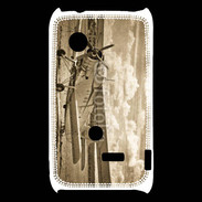 Coque Sony Xperia Typo Vieux biplans en noir et blanc