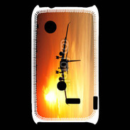 Coque Sony Xperia Typo Avion de ligne et couché de soleil