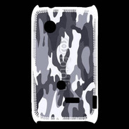 Coque Sony Xperia Typo Camouflage gris et blanc