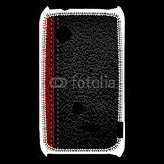 Coque Sony Xperia Typo Effet cuir noir et rouge