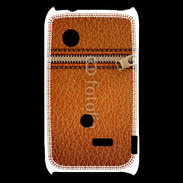 Coque Sony Xperia Typo Effet cuir avec zippe