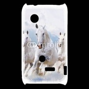 Coque Sony Xperia Typo Chevaux blancs
