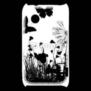 Coque Sony Xperia Typo Papillon en noir et blanc