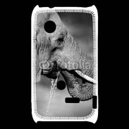 Coque Sony Xperia Typo Elephant d'Afrique en noir et blanc