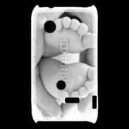 Coque Sony Xperia Typo Pieds de bébé noir et blanc