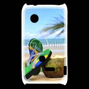 Coque Sony Xperia Typo Plage Brésil et noix de coco