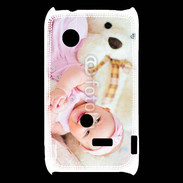 Coque Sony Xperia Typo Sourire de bébé en rose