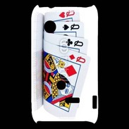 Coque Sony Xperia Typo Carré de dames au poker