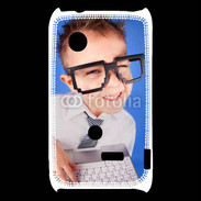 Coque Sony Xperia Typo jeune Geek avec clavier