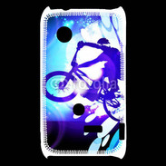 Coque Sony Xperia Typo Illustration BMX bleu