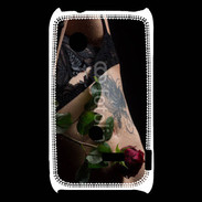 Coque Sony Xperia Typo Lingerie et rose rouge