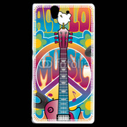 Coque Sony Xperia Z Peace love music 3