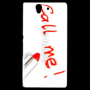 Coque Sony Xperia Z Call me en rouge à lèvres