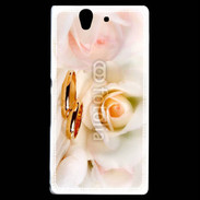 Coque Sony Xperia Z Alliance sur fond de rose