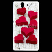 Coque Sony Xperia Z Coeur en bois