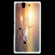Coque Sony Xperia Z Avion de ligne au coucher de soleil