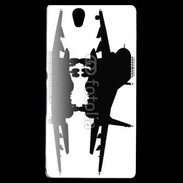 Coque Sony Xperia Z Silhouette avion de chasse
