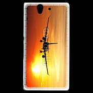 Coque Sony Xperia Z Avion de ligne et couché de soleil