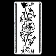 Coque Sony Xperia Z Tatouage de fleurs 5