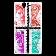 Coque Sony Xperia Z Timbres Français