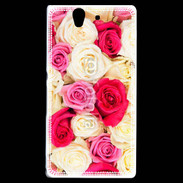 Coque Sony Xperia Z Fond de roses 5