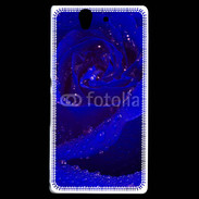 Coque Sony Xperia Z Fleur rose bleue