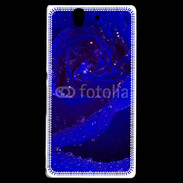 Coque Sony Xperia Z Fleur rose bleue