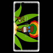 Coque Sony Xperia Z Portrait abstrait de Rasta