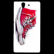 Coque Sony Xperia Z Chaussure Converse rouge