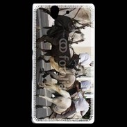 Coque Sony Xperia Z Abrivado Chevaux et taureaux