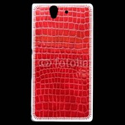 Coque Sony Xperia Z Effet crocodile rouge