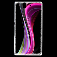 Coque Sony Xperia Z Abstract multicolor sur fond noir