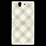 Coque Sony Xperia Z Effet écossais beige clair