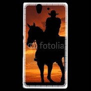 Coque Sony Xperia Z Silhouette de cowboy