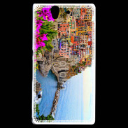 Coque Sony Xperia Z Cote italienne fleurie