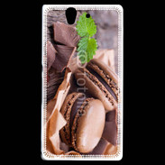 Coque Sony Xperia Z Macaron chocolat 