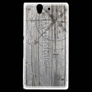 Coque Sony Xperia Z Rose des vents sur fond en bois