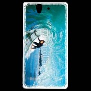 Coque Sony Xperia Z Surfeur dans un tube