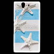 Coque Sony Xperia Z La mer en bleu et blanc