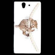 Coque Sony Xperia Z Chaton sur une corde