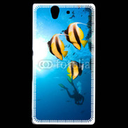 Coque Sony Xperia Z Poisson jaune et noir