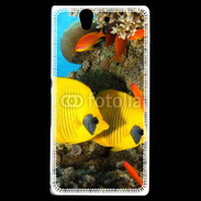 Coque Sony Xperia Z Poissons exotiques jaune 5