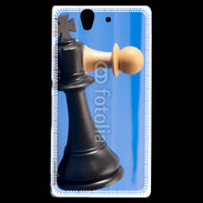 Coque Sony Xperia Z Pions de jeu d'échec sur fond bleu